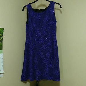 Ladies Violet colored short dress.
